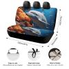 NWTRJ Dolphin On Coral Car Back Seat Covers Soft Waterproof Cars Rear Bench Cushion Covers Dust and Scratch Proof Auto Backrest Protector Cover Universal Fit Most Trucks SUV Van view 2