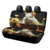 NWTRJ Rabbit and Flower Car Back Seat Covers Soft Waterproof Cars Rear Bench Cushion Covers Dust and Scratch Proof Auto Backrest Protector Cover Universal Fit Most Trucks SUV Van view 1