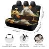 NWTRJ Rabbit and Flower Car Back Seat Covers Soft Waterproof Cars Rear Bench Cushion Covers Dust and Scratch Proof Auto Backrest Protector Cover Universal Fit Most Trucks SUV Van view 2