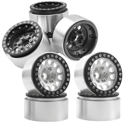 Aluminum Alloy 1.9" Beadlock Wheel Rims Hubs & Metal 1.9 inch Beadlock Wheel Rims Set Wheel Hubs 12mm Hex