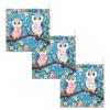 Jihqo Baby Washcloths 3 Pack Owls on Floral Branch Face Towel 12x12 Soft Absorbent Muslin Towels for Newborns Cotton Baby Wipes view 1