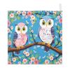 Jihqo Baby Washcloths 3 Pack Owls on Floral Branch Face Towel 12x12 Soft Absorbent Muslin Towels for Newborns Cotton Baby Wipes view 3