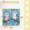 Jihqo Baby Washcloths 3 Pack Owls on Floral Branch Face Towel 12x12 Soft Absorbent Muslin Towels for Newborns Cotton Baby Wipes view 4