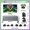 Monster Truck Birthday Party Decorations Racing Balloon Arch kit Large Wheel Checkered Balloon Honeycomb Centerpieces Backdrop Tablecloth Cake Topper view 2