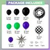 Monster Truck Birthday Party Decorations Racing Balloon Arch kit Large Wheel Checkered Balloon Honeycomb Centerpieces Backdrop Tablecloth Cake Topper view 3