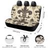 NWTRJ Fleur-de-Lis and Coat Arms Knight Car Back Seat Covers Soft Waterproof Cars Rear Bench Cushion Covers Dust and Scratch Proof Auto Backrest Protector Cover Universal Fit Most Trucks SUV Van view 2