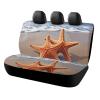 NWTRJ Starfish on The Beach Car Back Seat Covers Soft Waterproof Cars Rear Bench Cushion Covers Dust and Scratch Proof Auto Backrest Protector Cover Universal Fit Most Trucks SUV Van view 1