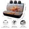 NWTRJ Starfish on The Beach Car Back Seat Covers Soft Waterproof Cars Rear Bench Cushion Covers Dust and Scratch Proof Auto Backrest Protector Cover Universal Fit Most Trucks SUV Van view 2