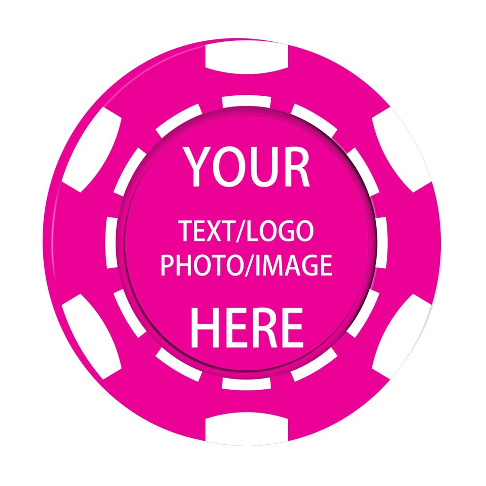 KGNIAHGU Custom Poker Chips, Personalized Poker chip,Custom Poker Chips with Your Logo, Text, or Artwork,Casino Plastic Chips,Golf Ball Markers,Beer Tokens for bar (Rose Red, 40MM)