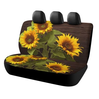 NWTRJ Sunflower Plant Car Back Seat Covers Soft Waterproof Cars Rear Bench Cushion Covers Dust and Scratch Proof Auto Backrest Protector Cover Universal Fit Most Trucks SUV Van