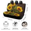 NWTRJ Sunflower Plant Car Back Seat Covers Soft Waterproof Cars Rear Bench Cushion Covers Dust and Scratch Proof Auto Backrest Protector Cover Universal Fit Most Trucks SUV Van view 2