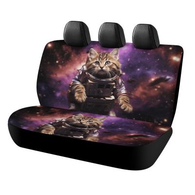 NWTRJ A Cat in Outer Space Car Back Seat Covers Soft Waterproof Cars Rear Bench Cushion Covers Dust and Scratch Proof Auto Backrest Protector Cover Universal Fit Most Trucks SUV Van