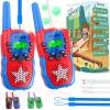 Vvinca Walkie Talkies for Kids Rechargeable, Spider Toys for Ages 3 4 5 6 7 8 9 10 Boys Girls Christmas Birthday Gifts for 3-12 Year Old, 2 Way Radio 22 CH VOX Long Range Walkie Talkie with Flashlight view 1