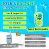 Vvinca Walkie Talkies for Kids Rechargeable Toys for Ages 5-7, Long Range 22 Channels 2 Way Kids Walkie Talkie with Flashlight for Camping Hiking Indoor Outdoor 3 4 5 6-12 Boy Girl Christmas Birthday view 2