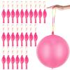 24 Pcs Pink Punch Balloons Bounce with Rubber Band Handle Punching Balloon Heavy Duty for Birthday party favors, Kids (Pink) view 1