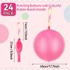 24 Pcs Pink Punch Balloons Bounce with Rubber Band Handle Punching Balloon Heavy Duty for Birthday party favors, Kids (Pink) view 2