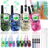 Vvinca Walkie Talkies for Kids Rechargeable 4 Pack, 3 Mile Walkie Talkie Long Range, Christmas Birthday Gift for Age 3-12 Boy Girl with Flashlight 22CH 2 Way Radio for Adventure Camping Outdoor Hiking view 1