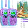 Vvinca Rechargeable Walkie Talkies for Kids 4 Pack, 5-7 Year Old Boy Toys Long Range 22 Channels 2 Way Kids Walkie Talkie with Flashlight for Camping Hiking Indoor Outdoor 3 4 5 6-12 Girl Boy Gift view 1