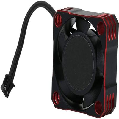 Auttoop Aluminum 32000RPM 25x25MM RC Cooling Fan Remote Control Vehicle Heat Dissipation Fan RC Electronic Speed Controller Strong Metal Fan for 1/10, 1/8, 1/12 Scale RC Car 25Mm Rc Fan Black Red