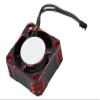 Auttoop Aluminum 32000RPM 25x25MM RC Cooling Fan Remote Control Vehicle Heat Dissipation Fan RC Electronic Speed Controller Strong Metal Fan for 1/10, 1/8, 1/12 Scale RC Car 25Mm Rc Fan Black Red view 4
