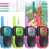 Vvinca Walkie Talkies for Kids Rechargeable 4 Pack, 3 Mile Walkie Talkie Long Range, Christmas Birthday Gift for Age 3-12 Boy Girl with Flashlight 22CH 2 Way Radio for Adventure Camping Outdoor Hiking view 1