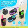 Vvinca Walkie Talkies for Kids Rechargeable 4 Pack, 3 Mile Walkie Talkie Long Range, Christmas Birthday Gift for Age 3-12 Boy Girl with Flashlight 22CH 2 Way Radio for Adventure Camping Outdoor Hiking view 3