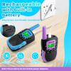 Vvinca Rechargeable Walkie Talkies for Kids 4 Pack, 5-7 Year Old Boy Toys Long Range 22 Channels 2 Way Kids Walkie Talkie with Flashlight for Camping Hiking Indoor Outdoor 3 4 5 6-12 Girl Boy Gift view 3
