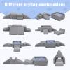 STAOLENE Soft Foam Climbing Blocks with Ball Pit, 6PCS Grey Indoor Climbing Toys for Toddler, Climb and Crawl Activity Play Set, Play Gym for Child Development (Balls not Included) view 4