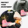 VTCTOASY Kick Mat Back Seat Protector for Car 2 Pack Extra Large Car Back Seat Cover with 3 Storage Pockets Waterproof Seat Back Protector Tree at Night Backseat Car Organizer for Trucks SUV view 2