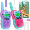 Vvinca Rechargeable Walkie Talkies for Kids 4 Pack, 5-7 Year Old Boy Toys Long Range 22 Channels 2 Way Kids Walkie Talkie with Flashlight for Camping Hiking Indoor Outdoor 3 4 5 6-12 Girl Boy Gift view 1