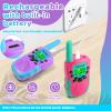 Vvinca Rechargeable Walkie Talkies for Kids 4 Pack, 5-7 Year Old Boy Toys Long Range 22 Channels 2 Way Kids Walkie Talkie with Flashlight for Camping Hiking Indoor Outdoor 3 4 5 6-12 Girl Boy Gift view 3