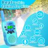 Vvinca Rechargeable Walkie Talkies for Kids 2 Pack, 5-7 Year Old Boy Toys Long Range 22 Channels 2 Way Kids Walkie Talkie with Flashlight for Camping Hiking Indoor Outdoor 3 4 5 6-12 Girl Boy Gift view 4