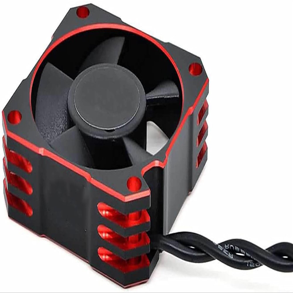 Auttoop Motor Cooling Fan 35mm Metal Cooling Fan Motor for 1/10 1/12 1/8 RC Car Brushless Motor 21000RPM