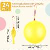 24 Pcs Yellow Punch Balloons Bounce with Rubber Band Handle Punching Balloon Heavy Duty for Birthday party favors, Kid (Yellow) view 2