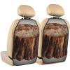 VTCTOASY Kick Mat Back Seat Protector for Car 2 Pack Extra Large Car Back Seat Cover with 3 Storage Pockets Waterproof Seat Back Protector Stump of Oak Tree Backseat Car Organizer for Trucks SUV view 1