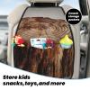 VTCTOASY Kick Mat Back Seat Protector for Car 2 Pack Extra Large Car Back Seat Cover with 3 Storage Pockets Waterproof Seat Back Protector Stump of Oak Tree Backseat Car Organizer for Trucks SUV view 3
