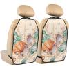 Kick Mat Back Seat Protector for Car 2 Pack Extra Large Car Back Seat Cover with 3 Storage Pockets Waterproof Seat Back Protector Pearl shell seaweed illustration Backseat Car Organizer for Trucks SUV view 1