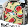 VTCTOASY Kick Mat Back Seat Protector for Car 2 Pack Extra Large Car Back Seat Cover with 3 Storage Pockets Waterproof Seat Back Protector Summer Watermelon1 Backseat Car Organizer for Trucks SUV view 3