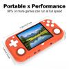 XU MINI M Retro Handheld Game Consoles, 2.8 inch IPS Screen, Built-in 64G TF Card, with 2600 mAh Battery Life 6 Hours with Case Orange view 2