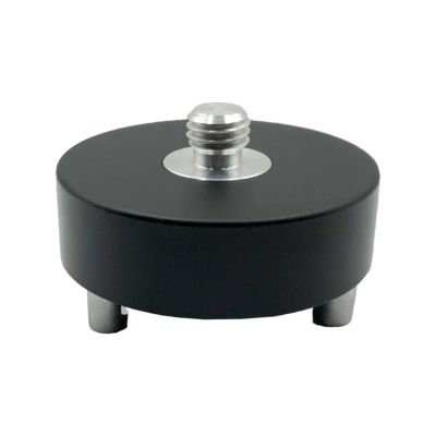 Black Fixed Type Three-Jaw Tribrach Adapter with 5/8" x11 Mount Rotate Screw for GPS Prisms Surveying Adaptor
