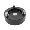 Black Fixed Type Three-Jaw Tribrach Adapter with 5/8" x11 Mount Rotate Screw for GPS Prisms Surveying Adaptor view 4