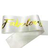NAUXIUDSJS 100 Fabulous Sash, 100th Birthday Sash, White Satin Sash with Gold Foil Words Happy 100th Birthday Accessories Decorations Party Favor view 4