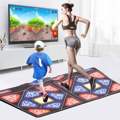Fabater Dance Mat, MTV and Cartoon Dance Mode Foot Pads with Hand Grip, Electronic Game Mat for TV, Parent Child Interaction, Foldable Design, Soft Facecloth Material, Idea