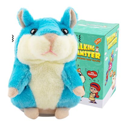Qrooper Talking Hamster - Stuffed Animals Toy for Kids 2 3 4 5 6 Year Old, Repeats What You Say - Toddler Interactive Plush Toys, Birthday Gifts for Boys Girls 2 Years and Up