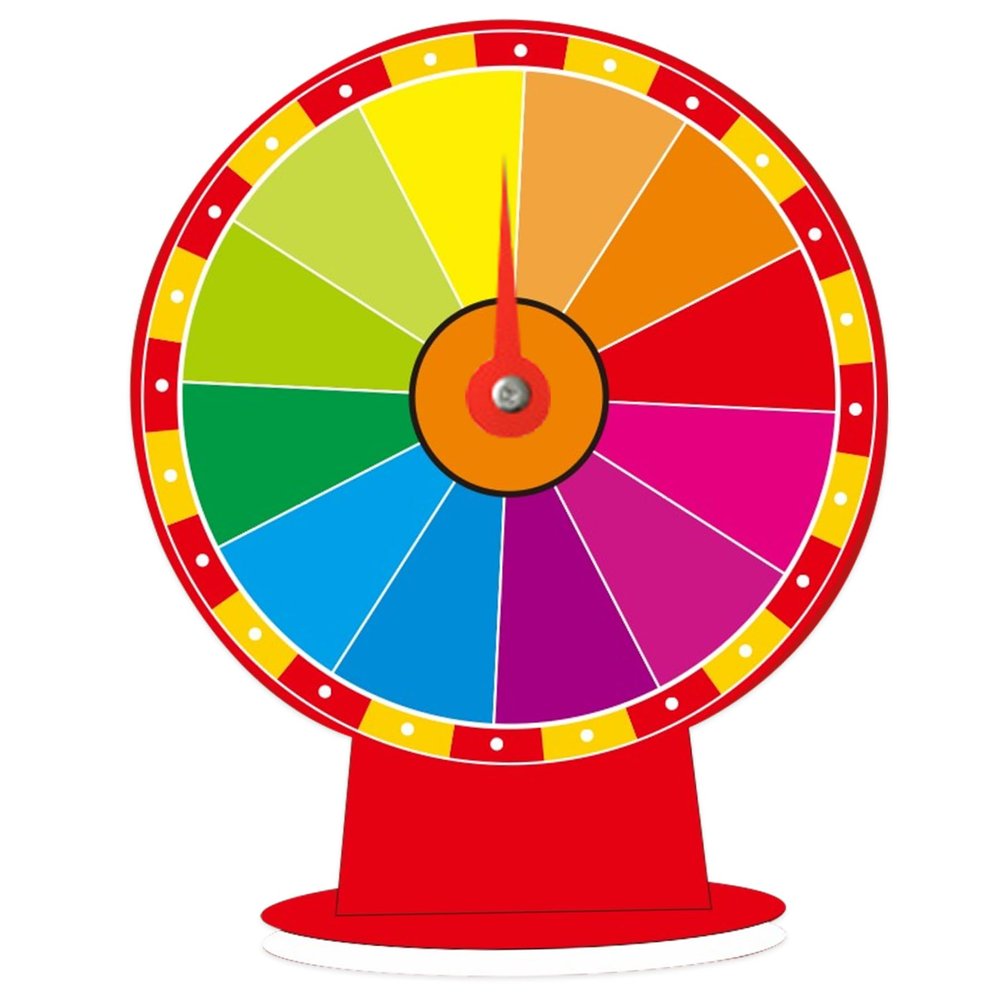 AEIOFU Spinning Wheel 12 Inch DIY Wirtable Tabletop Prize Wheel with Stable Stand Coloful Lucky Roulette Wheel for Carnival Party Pub Fortune Game Spin The Wheel Spin Wheel for Prizes Spinning Wheel