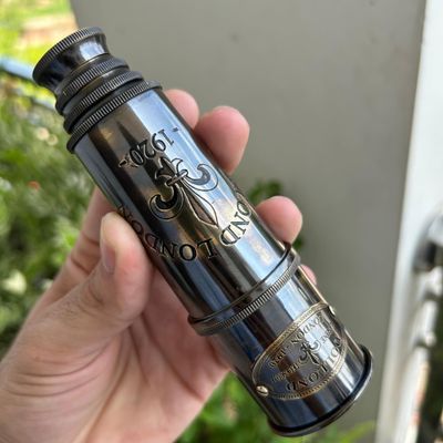 Working Telescope, Engraved Spyglass, Pirate Telescope, Gift for Husband, Son Gift, Gift for Him, (16 inches Brass)