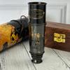 Working Telescope, Engraved Spyglass, Pirate Telescope, Gift for Husband, Son Gift, Gift for Him, (16 inches Brass) view 4