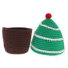 ABOOFAN Storage Basket Portable Basket Mini Christmas Tree Woven Baskets Clothes Storage Bin Basket with Lid Rope Storage Bin Diaper Basket Cartoon Nursery Basket Mini Hamper Cotton Thread view 1