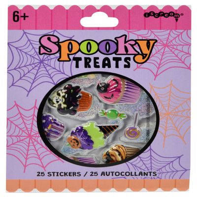 iscream Spooky Season Halloween Sweet Shop Treats Soft Puffy Gel 25-Piece Sticker Pack