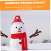 HAKIDZEL 1set Christmas Snowman Making Decorative Props Buttons Hats Scarves Activity for Boys and Girls Snowman Dress up Accessories view 2